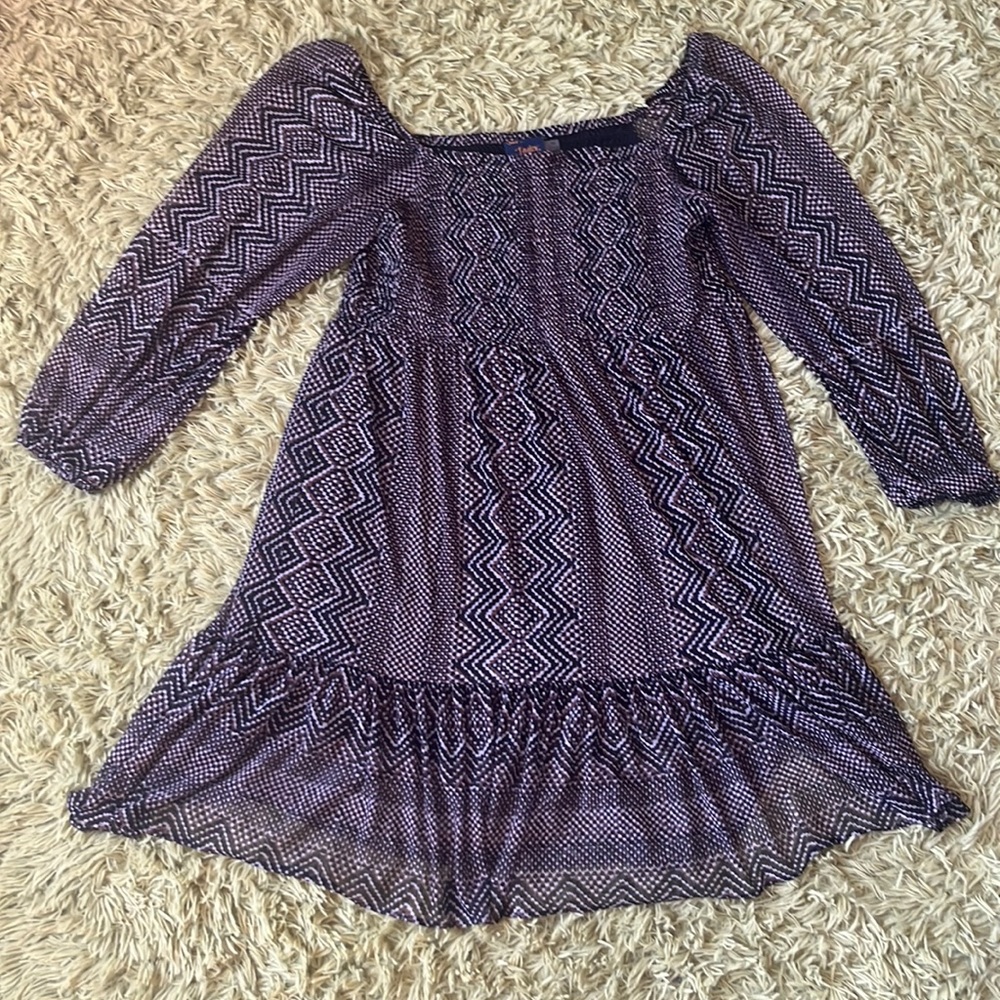 Just Taylor Dress Size 16. Black Brown White design